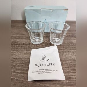 PartyLite Lotus Blossom Votive Holders P8491 Set of 2